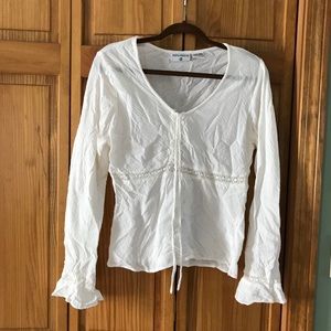 White gauze light weight summer top